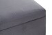 Sitztruhe >54145< in grau, MDF, Textilgewebe Cord - 58x42x39cm (BxHxT)