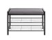 Schuhbank >54544< in grau, schwarz, Metall, Textilgewebe - 75x50x32cm (BxHxT)