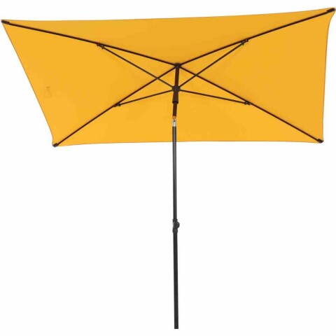 Sonnenschirm >City< in anthrazit, gelb - 140x235x210 (BxHxT)
