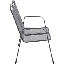 Gartenbank >Elda< in matt-anthrazit - 107,5x94x65 (BxHxT)