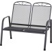 Gartenbank >Elda< in matt-anthrazit - 107,5x94x65 (BxHxT)