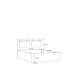 Bett >Kaszimiro< in Waterford Eiche/ Schwarz - 149,4x108,7x198,3cm (BxHxT)