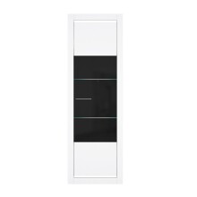 Vitrine >L-Light< in weiss und Klarglas -...
