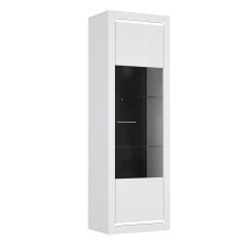Vitrine >L-Light< in weiss und Klarglas - 63,3x195,2x41,3cm (BxHxT)