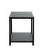 Beistelltisch >52572< in schwarz, MDF, Metall - 40x50x40cm (BxHxT)