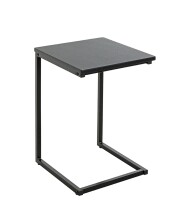 Beistelltisch >52593< in schwarz, MDF, Metall -...
