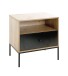 Konsole >54413< in eiche, schwarz, MDF, Metall - 55x60x42cm (BxHxT)