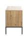 Konsole >54413< in eiche, schwarz, MDF, Metall - 55x60x42cm (BxHxT)