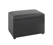 Sitztruhe >52524< in schwarz - 58x42x39cm (BxHxT)
