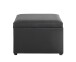 Sitztruhe >52524< in schwarz - 58x42x39cm (BxHxT)