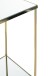 Blumentisch >52188< in vermessingt, Metall, Spiegel 5 mm - 28x66x28cm (BxHxT)