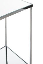 Blumentisch >52288< in chrom, Metall, Spiegel 5 mm - 28x66x28cm (BxHxT)