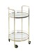 Servierwagen >54120< in vermessingt, Metall, Spiegel 5 mm - 80x48cm (HxD)