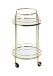 Servierwagen >54120< in vermessingt, Metall, Spiegel 5 mm - 80x48cm (HxD)