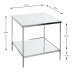 Beistelltisch >54257< in chrom, Metall, Spiegel 5 mm - 45x46x45cm (BxHxT)