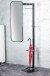 Garderobenständer >54553< in chrom, schwarz, Metall - 35x175x41cm (BxHxT)