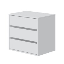 Schubkasteneinsatz >Arc< in Weiß - 60x57x44...