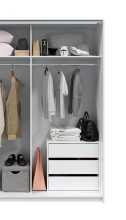 Schubkasteneinsatz >Arc< in Weiß - 60x57x44 (BxHxT)