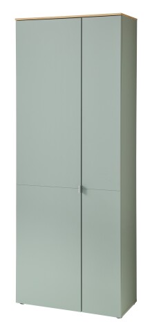 Schuhschrank >Bari< in Schilfgrün matt, MDF, Spannplatte - 78x202x38cm (BxHxT)