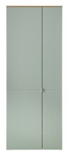 Schuhschrank >Bari< in Schilfgrün matt, MDF, Spannplatte - 78x202x38cm (BxHxT)