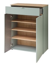 Schuhschrank >Bari< in Schilfgrün matt, MDF, Spannplatte - 78x103x38cm (BxHxT)