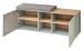Schuhbank >Bari< in Schilfgrün matt, MDF, Spannplatte - 128x50x38cm (BxHxT)