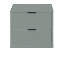 Nachtkommode >Bonnie< in pine green matt lack - 51x47x45cm (BxHxT)