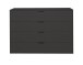 Kommode >Bonnie< in anthrazit matt lack - 119x87x45cm (BxHxT)