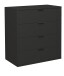 Kommode >Bonnie< in anthrazit matt lack - 81x87x45cm (BxHxT)