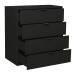 Kommode >Bonnie< in anthrazit matt lack - 81x87x45cm (BxHxT)