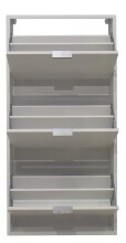 Schuhkipper >Bonnie< in kreidegrau matt lack - 61x126x25cm (BxHxT)