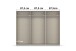 Schwebetürenschrank >Aurelia< in weiß Hochglanz - 261x210x59 (BxHxT)