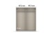 Schwebetürenschrank >Aurelia< in grau-metallic/ Eiche Artisan Dekor, B/H/T: 175/210/59 cm