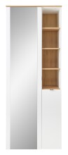 Garderobenschrank >Bari< in Weiß matt, MDF, Spannplatte - 78x202x38cm (BxHxT)