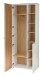 Garderobenschrank >Bari< in Weiß matt, MDF, Spannplatte - 78x202x38cm (BxHxT)