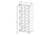 Schuhschrank >Bari< in Weiß matt, MDF, Spannplatte - 78x202x38cm (BxHxT)