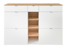Schuhschrank >Bari< in Weiß matt, MDF, Spannplatte - 148x103x38cm (BxHxT)