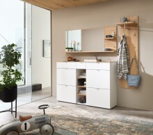 Schuhschrank >Bari< in Weiß matt, MDF, Spannplatte - 148x103x38cm (BxHxT)