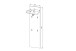Garderobenpaneel >Bari< in Artisan Eiche Dekor - 40x158x30cm (BxHxT)