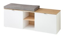 Garderoben-Set >Bari< in Weiß matt, MDF, Spannplatte - 206x202x38cm (BxHxT)