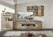 Wandboard >Bellano< in Viking Oak Dekor, Spannplatte - 140x86x22cm (BxHxT)
