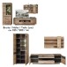 Wohnwand >Bellano< in Viking Oak Dekor, MDF, Spannplatte - 322x202x44cm (BxHxT)