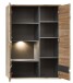 Wohnwand >Bellano< in Viking Oak Dekor, MDF, Spannplatte - 346x202x44cm (BxHxT)