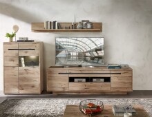 Wohnwand >Bellano< in Viking Oak Dekor, MDF,...