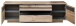 Wohnwand >Bellano< in Viking Oak Dekor, MDF, Spannplatte - 309x185x44cm (BxHxT)