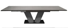 Kulissentisch >Komfort 2< ausziehbar bis 260cm, in graphit  - 160/260x76x90cm (BxHxT)