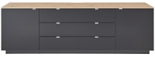 Lowboard >Core< in schwarz supermatt Dekor, MDF,...