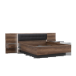 Bettanlage >Bellevue< in Schwarz Eiche/ Schlammeiche  - 284,6x96,5x208,7 (BxHxT)