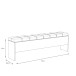 Sitzbank >Bellevue< in Schwarz Eiche/ Schlammeiche  - 165x54x34,8cm (BxHxT)