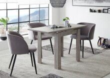 Kulissentisch >Monzi< (ausziehbar) in beton - 80x78x60cm (BxHxT)